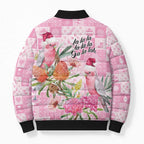 Sweet Pink Cockatoo’s Aussie Santa Bomber Puffer Jacket Australia Christmas Vibes - Aussie Hoodie