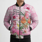 Sweet Pink Cockatoo’s Aussie Santa Bomber Puffer Jacket Australia Christmas Vibes - Aussie Hoodie