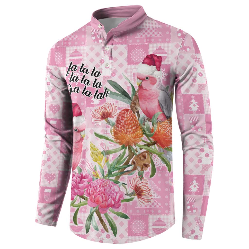 Sweet Pink Cockatoo’s Aussie Santa Button Sweatshirt Australia Christmas Vibes - Aussie Hoodie