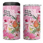 Sweet Pink Cockatoo’s Aussie Santa 4 in 1 Can Cooler Tumbler Australia Christmas Vibes - Aussie Hoodie