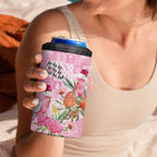 Sweet Pink Cockatoo’s Aussie Santa 4 in 1 Can Cooler Tumbler Australia Christmas Vibes - Aussie Hoodie