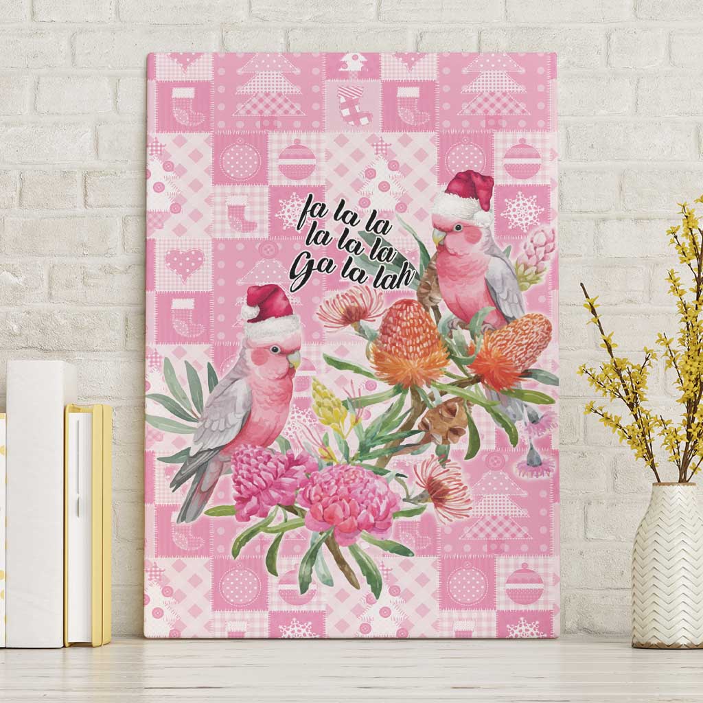 Sweet Pink Cockatoo’s Aussie Santa Canvas Wall Art Australia Christmas Vibes - Aussie Hoodie