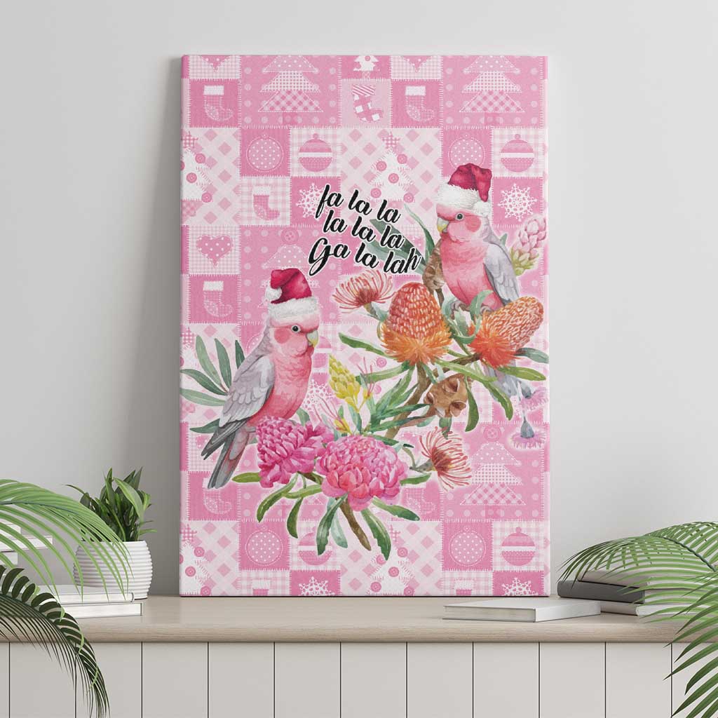 Sweet Pink Cockatoo’s Aussie Santa Canvas Wall Art Australia Christmas Vibes - Aussie Hoodie