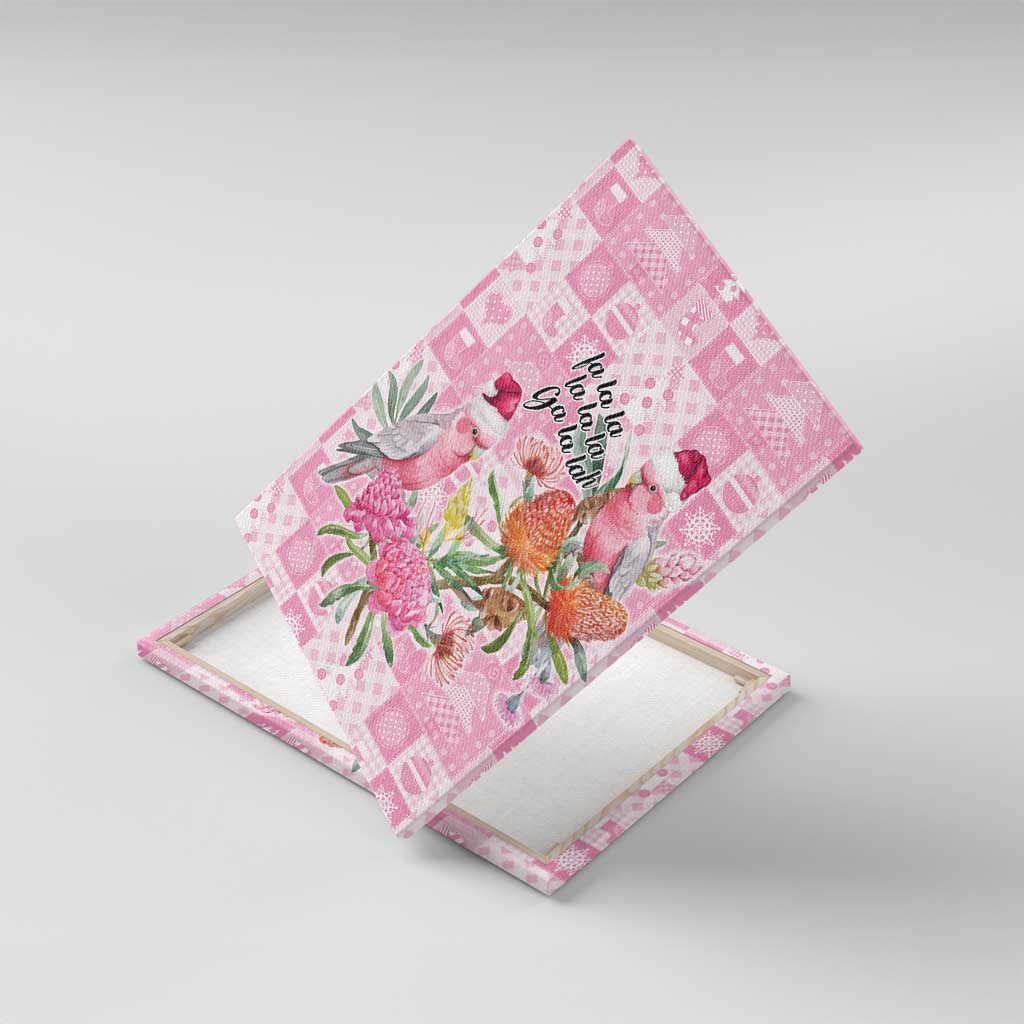 Sweet Pink Cockatoo’s Aussie Santa Canvas Wall Art Australia Christmas Vibes - Aussie Hoodie