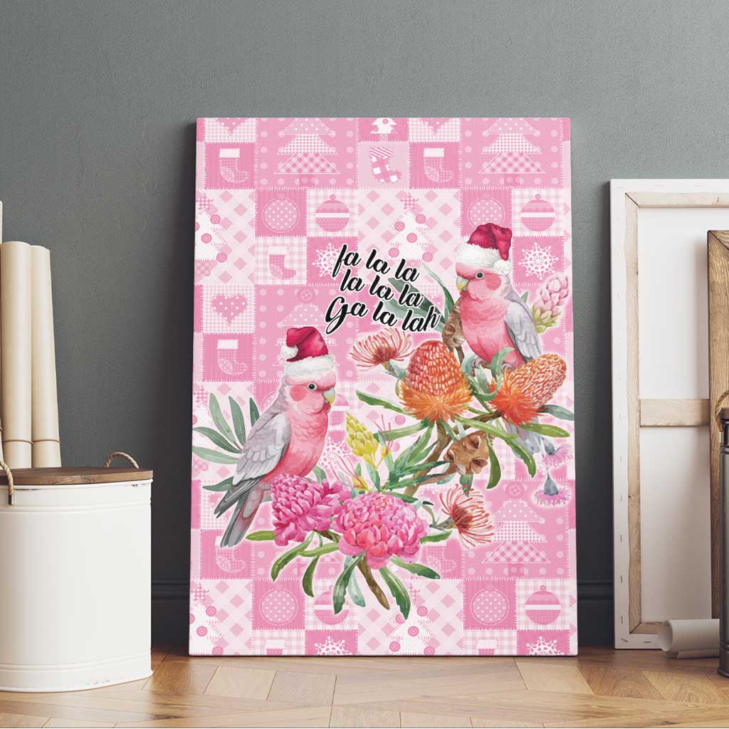 Sweet Pink Cockatoo’s Aussie Santa Canvas Wall Art Australia Christmas Vibes - Aussie Hoodie
