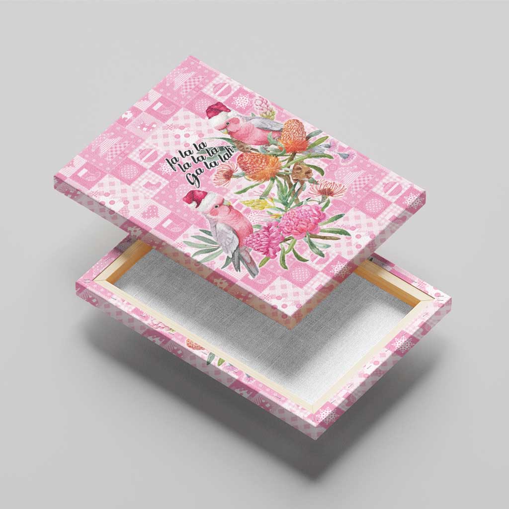 Sweet Pink Cockatoo’s Aussie Santa Canvas Wall Art Australia Christmas Vibes - Aussie Hoodie