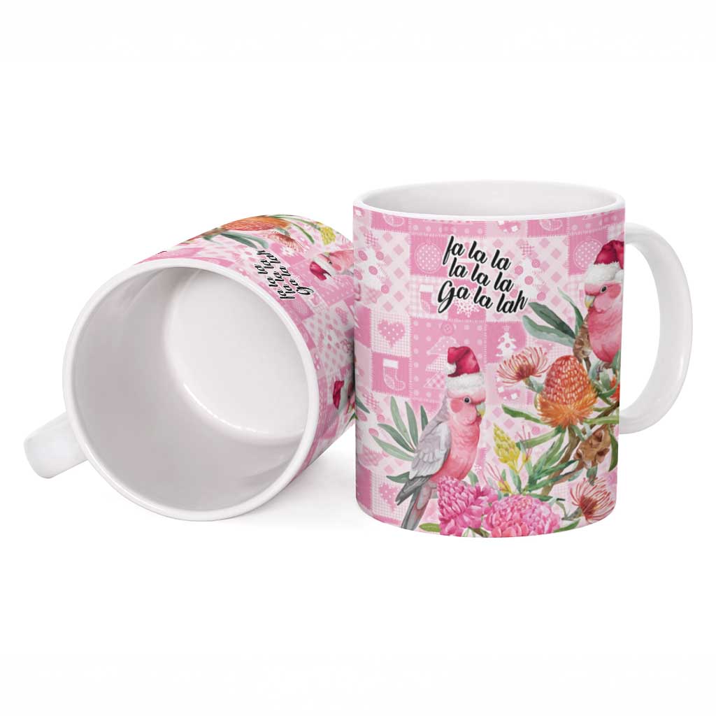 Sweet Pink Cockatoo’s Aussie Santa Ceramic Mug Australia Christmas Vibes - Aussie Hoodie