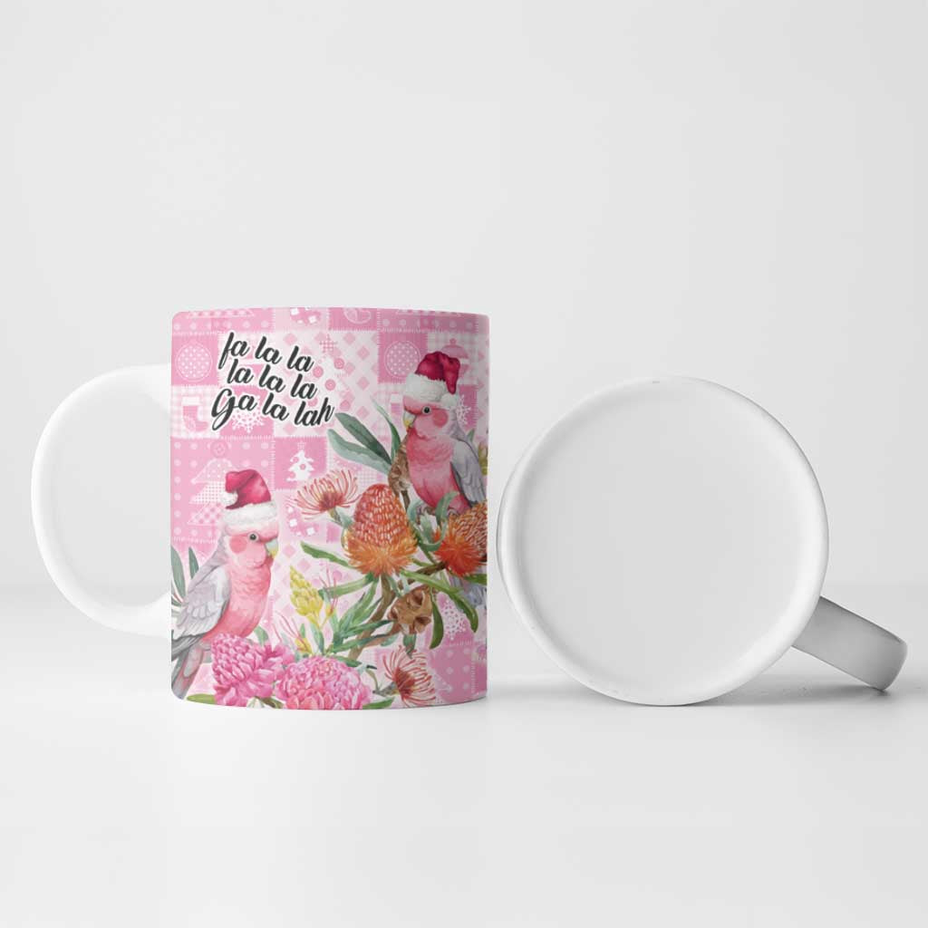 Sweet Pink Cockatoo’s Aussie Santa Ceramic Mug Australia Christmas Vibes - Aussie Hoodie