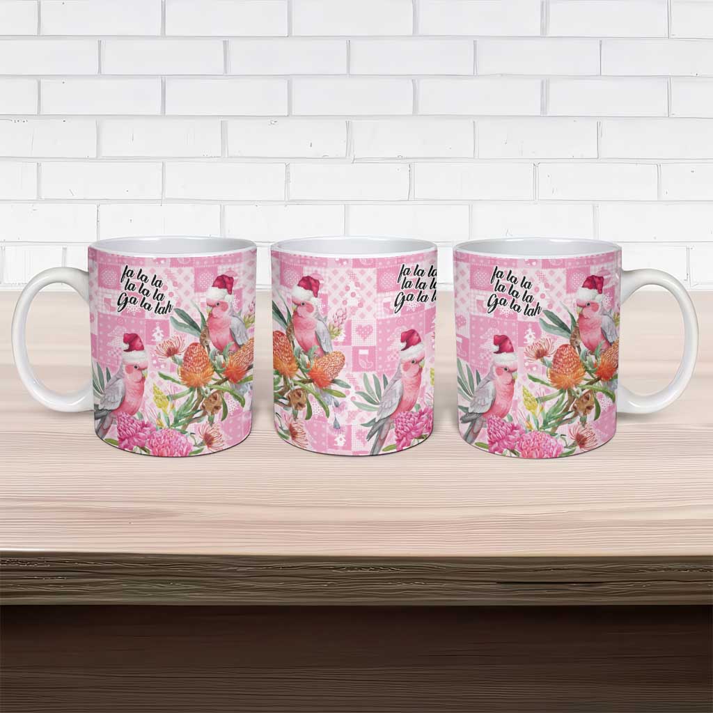Sweet Pink Cockatoo’s Aussie Santa Ceramic Mug Australia Christmas Vibes - Aussie Hoodie