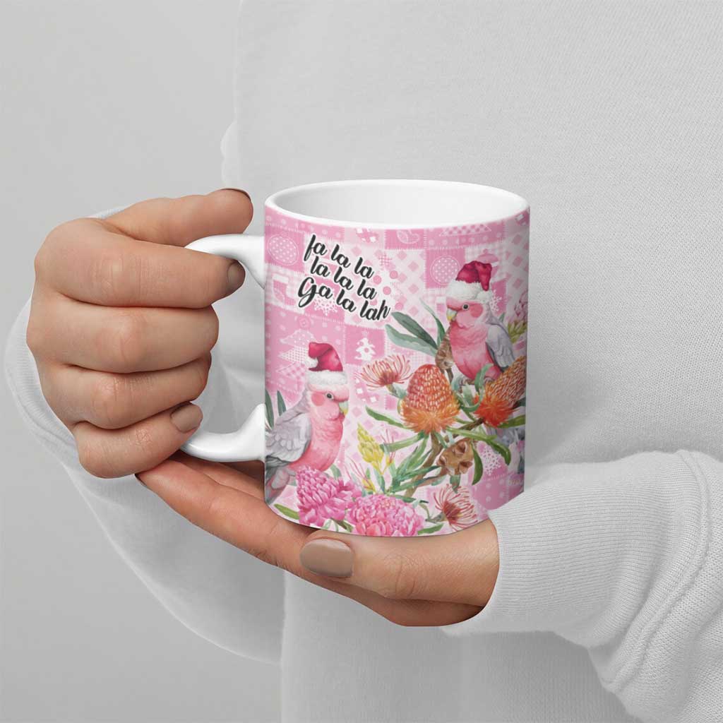 Sweet Pink Cockatoo’s Aussie Santa Ceramic Mug Australia Christmas Vibes - Aussie Hoodie