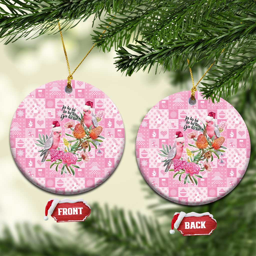 Sweet Pink Cockatoo’s Aussie Santa Ceramic Ornament Australia Christmas Vibes - Aussie Hoodie