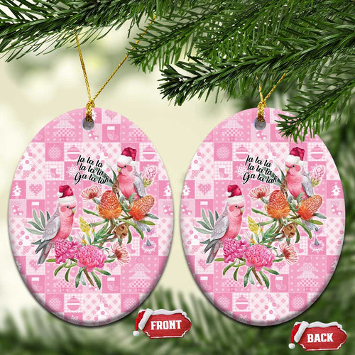 Sweet Pink Cockatoo’s Aussie Santa Ceramic Ornament Australia Christmas Vibes - Aussie Hoodie