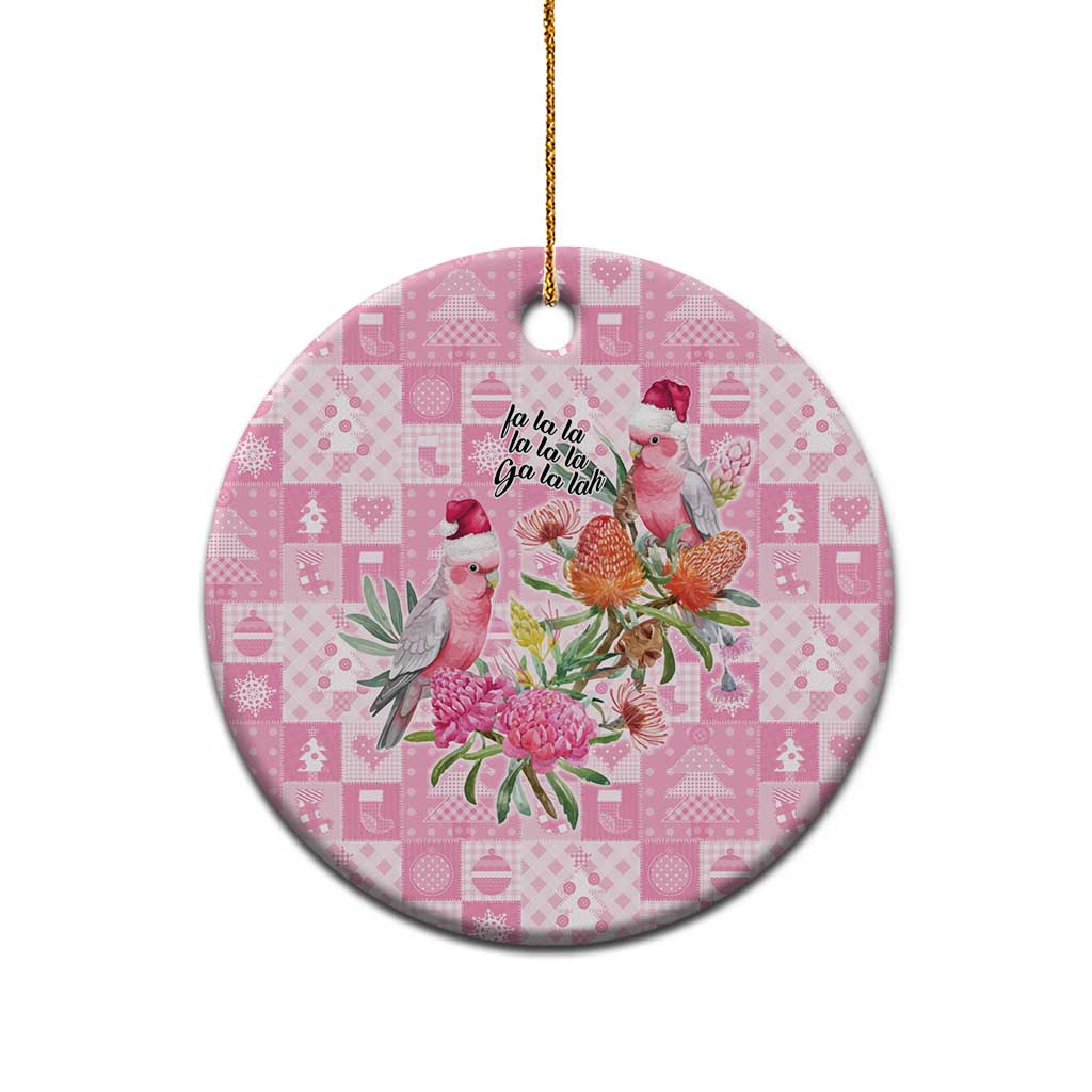 Sweet Pink Cockatoo’s Aussie Santa Ceramic Ornament Australia Christmas Vibes - Aussie Hoodie