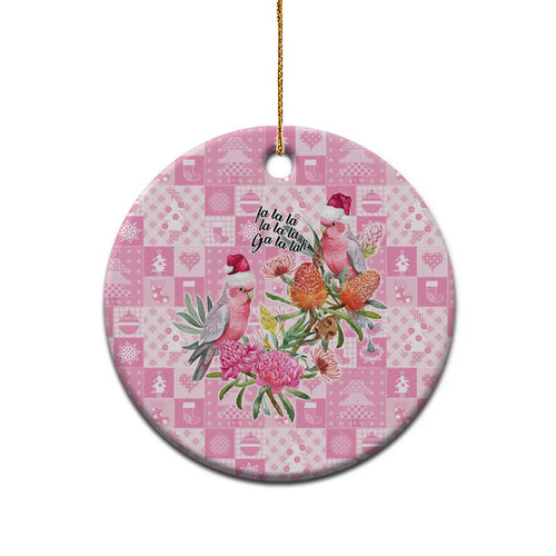 Sweet Pink Cockatoo’s Aussie Santa Ceramic Ornament Australia Christmas Vibes - Aussie Hoodie