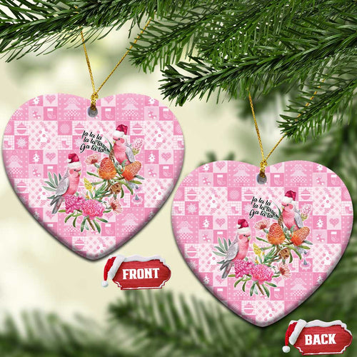 Sweet Pink Cockatoo’s Aussie Santa Ceramic Ornament Australia Christmas Vibes - Aussie Hoodie