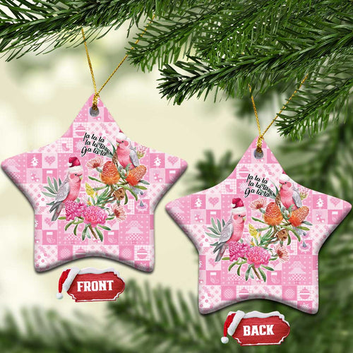 Sweet Pink Cockatoo’s Aussie Santa Ceramic Ornament Australia Christmas Vibes - Aussie Hoodie