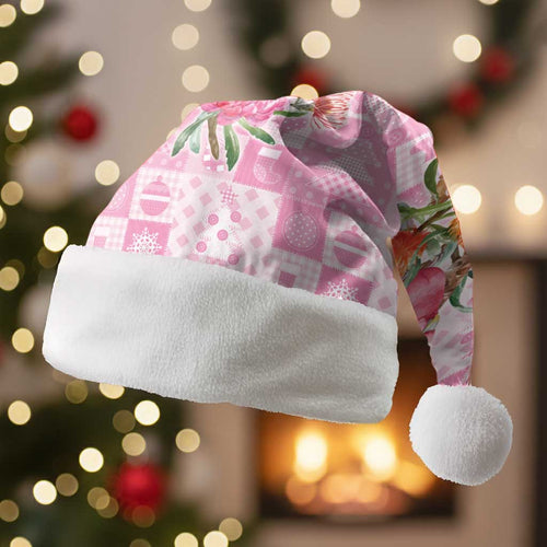 Sweet Pink Cockatoo’s Aussie Santa Christmas Santa Hat Australia Christmas Vibes - Aussie Hoodie