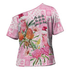 Sweet Pink Cockatoo’s Aussie Santa Cross Shoulder Shirt Australia Christmas Vibes - Aussie Hoodie