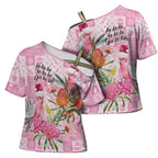 Sweet Pink Cockatoo’s Aussie Santa Cross Shoulder Shirt Australia Christmas Vibes - Aussie Hoodie