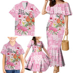 Sweet Pink Cockatoo’s Aussie Santa Family Matching Mermaid Dress and Hawaiian Shirt Australia Christmas Vibes - Aussie Hoodie