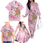 Sweet Pink Cockatoo’s Aussie Santa Family Matching Off The Shoulder Long Sleeve Dress and Hawaiian Shirt Australia Christmas Vibes - Aussie Hoodie