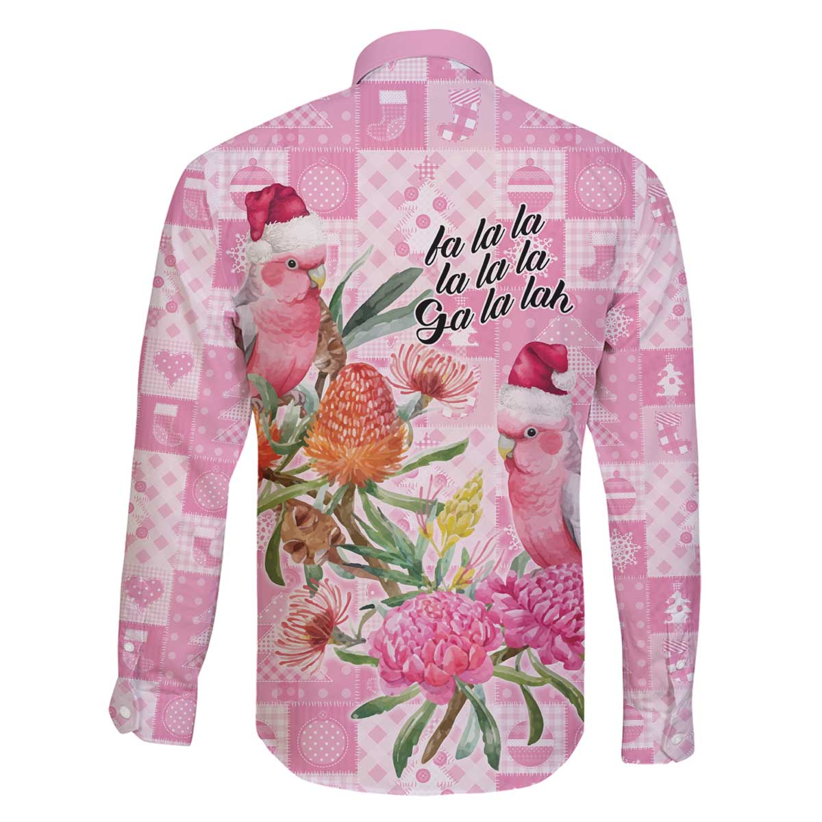 Sweet Pink Cockatoo’s Aussie Santa Family Matching Off The Shoulder Long Sleeve Dress and Hawaiian Shirt Australia Christmas Vibes - Aussie Hoodie