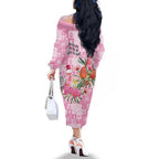 Sweet Pink Cockatoo’s Aussie Santa Family Matching Off The Shoulder Long Sleeve Dress and Hawaiian Shirt Australia Christmas Vibes - Aussie Hoodie