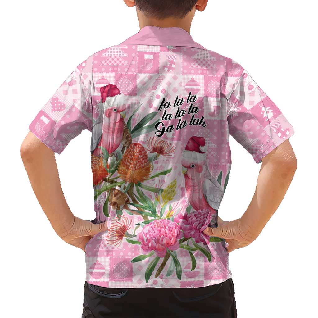 Sweet Pink Cockatoo’s Aussie Santa Family Matching Off Shoulder Maxi Dress and Hawaiian Shirt Australia Christmas Vibes - Aussie Hoodie