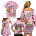 Sweet Pink Cockatoo’s Aussie Santa Family Matching Off Shoulder Short Dress and Hawaiian Shirt Australia Christmas Vibes - Aussie Hoodie