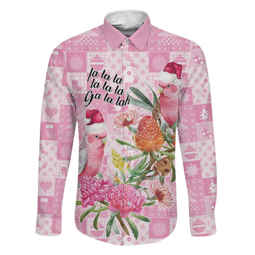 Sweet Pink Cockatoo’s Aussie Santa Family Matching Off Shoulder Short Dress and Hawaiian Shirt Australia Christmas Vibes - Aussie Hoodie