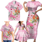 Sweet Pink Cockatoo’s Aussie Santa Family Matching Short Sleeve Bodycon Dress and Hawaiian Shirt Australia Christmas Vibes - Aussie Hoodie