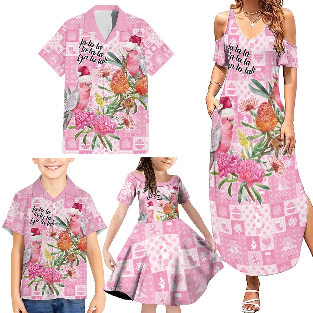 Sweet Pink Cockatoo’s Aussie Santa Family Matching Summer Maxi Dress and Hawaiian Shirt Australia Christmas Vibes - Aussie Hoodie