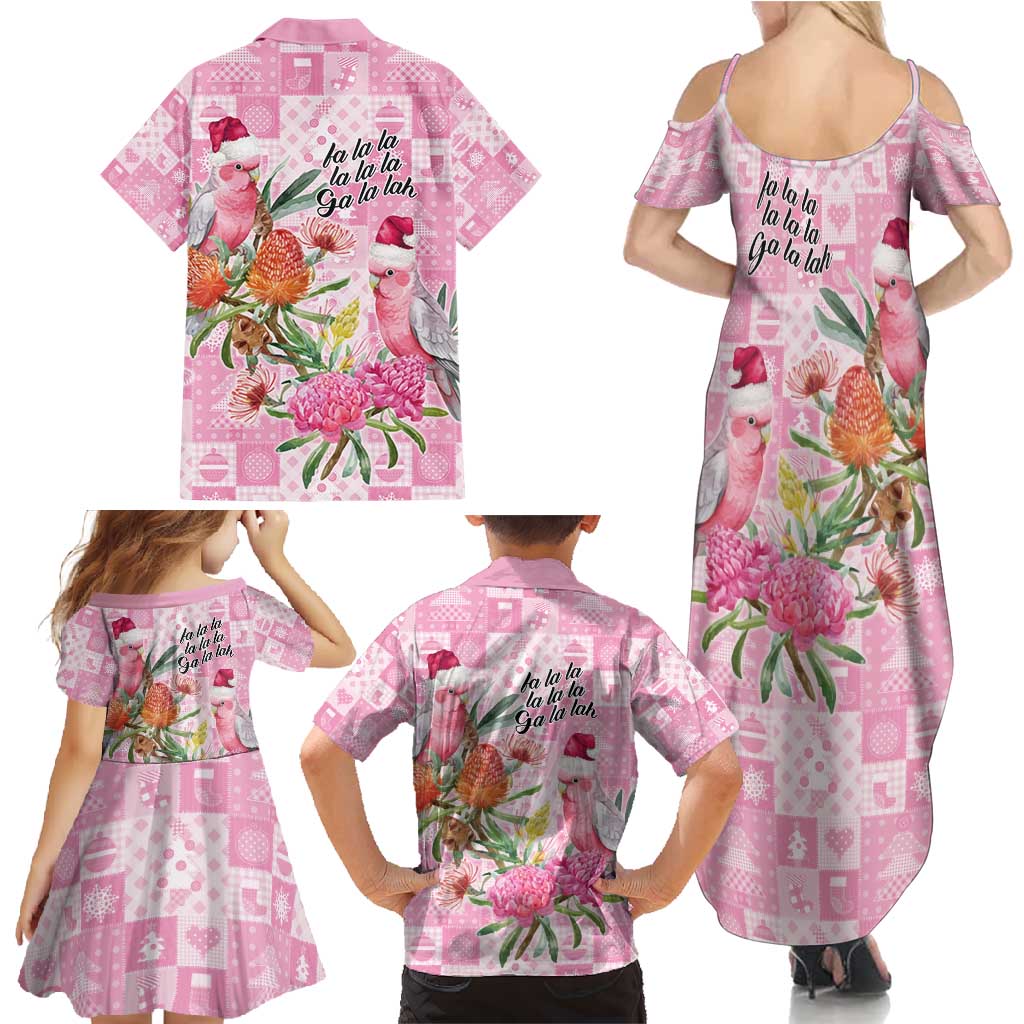 Sweet Pink Cockatoo’s Aussie Santa Family Matching Summer Maxi Dress and Hawaiian Shirt Australia Christmas Vibes - Aussie Hoodie