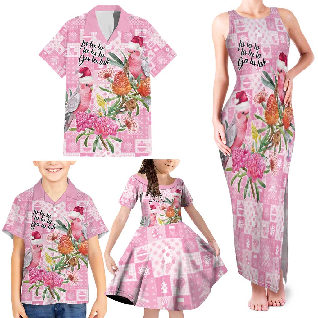 Sweet Pink Cockatoo’s Aussie Santa Family Matching Tank Maxi Dress and Hawaiian Shirt Australia Christmas Vibes - Aussie Hoodie