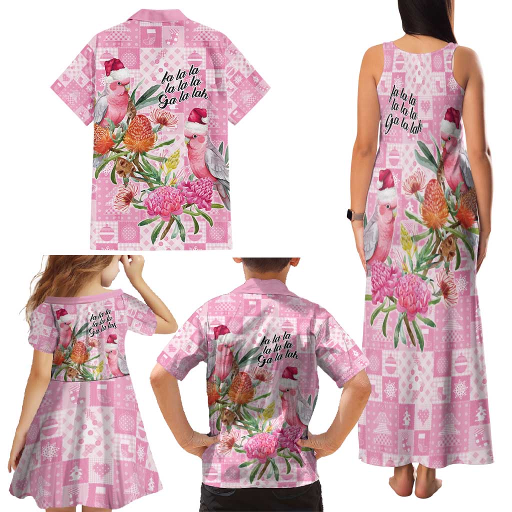 Sweet Pink Cockatoo’s Aussie Santa Family Matching Tank Maxi Dress and Hawaiian Shirt Australia Christmas Vibes - Aussie Hoodie