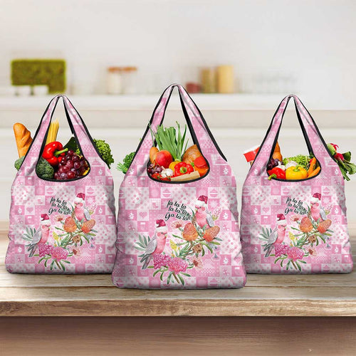 Sweet Pink Cockatoo’s Aussie Santa Grocery Bag Australia Christmas Vibes - Aussie Hoodie