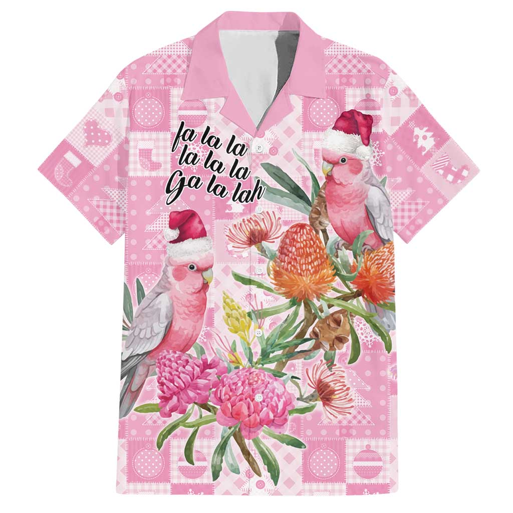 Sweet Pink Cockatoo’s Aussie Santa Hawaiian Shirt Australia Christmas Vibes - Aussie Hoodie