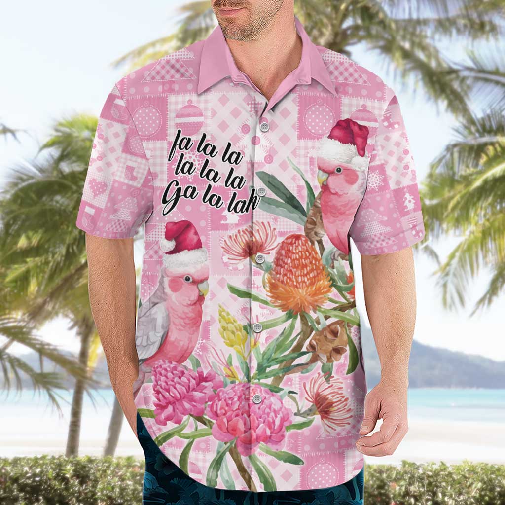 Sweet Pink Cockatoo’s Aussie Santa Hawaiian Shirt Australia Christmas Vibes - Aussie Hoodie