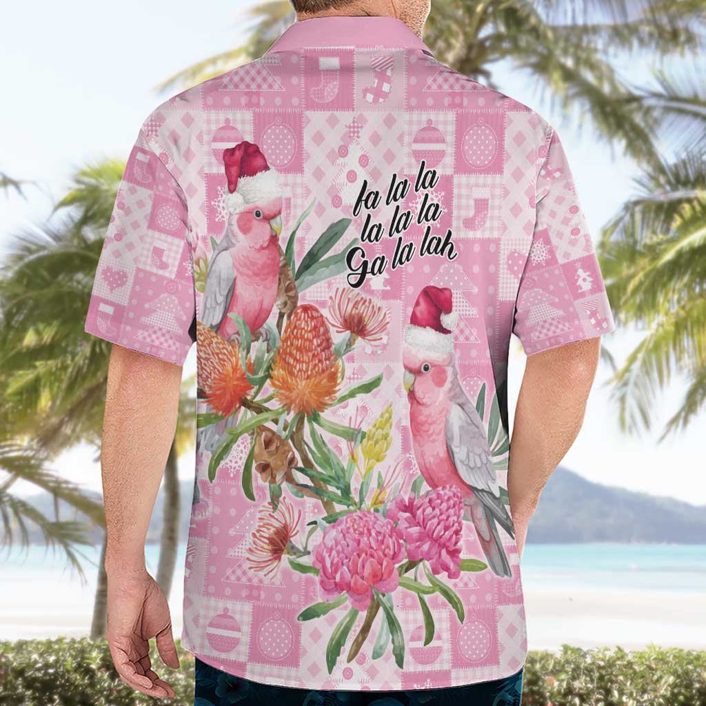 Sweet Pink Cockatoo’s Aussie Santa Hawaiian Shirt Australia Christmas Vibes - Aussie Hoodie