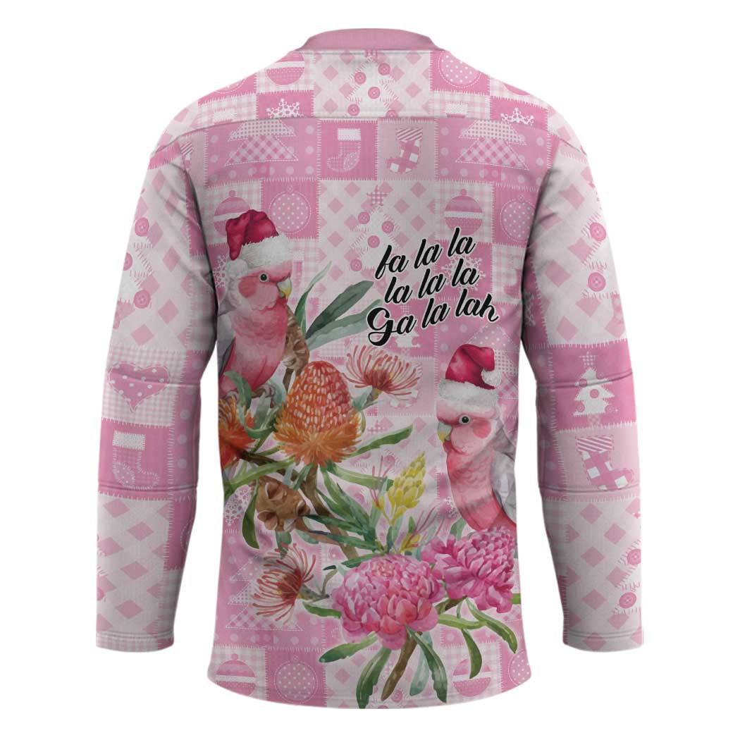 Sweet Pink Cockatoo���s Aussie Santa Hockey Jersey Australia Christmas Vibes - Aussie Hoodie