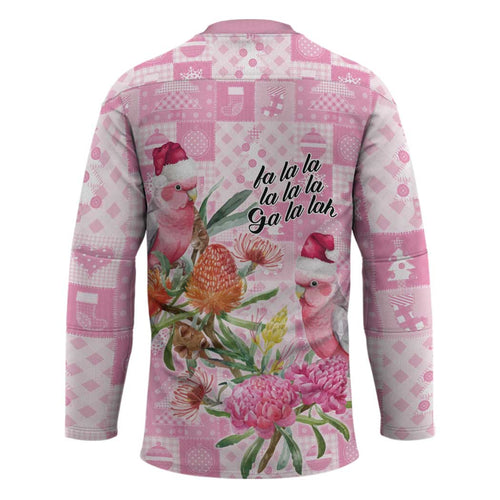 Sweet Pink Cockatoo���s Aussie Santa Hockey Jersey Australia Christmas Vibes - Aussie Hoodie