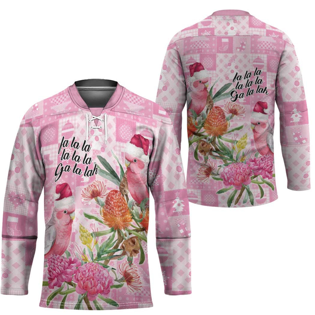 Sweet Pink Cockatoo���s Aussie Santa Hockey Jersey Australia Christmas Vibes - Aussie Hoodie