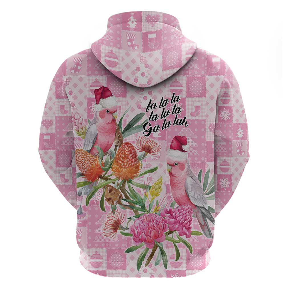 Sweet Pink Cockatoo’s Aussie Santa Hoodie Australia Christmas Vibes - Aussie Hoodie