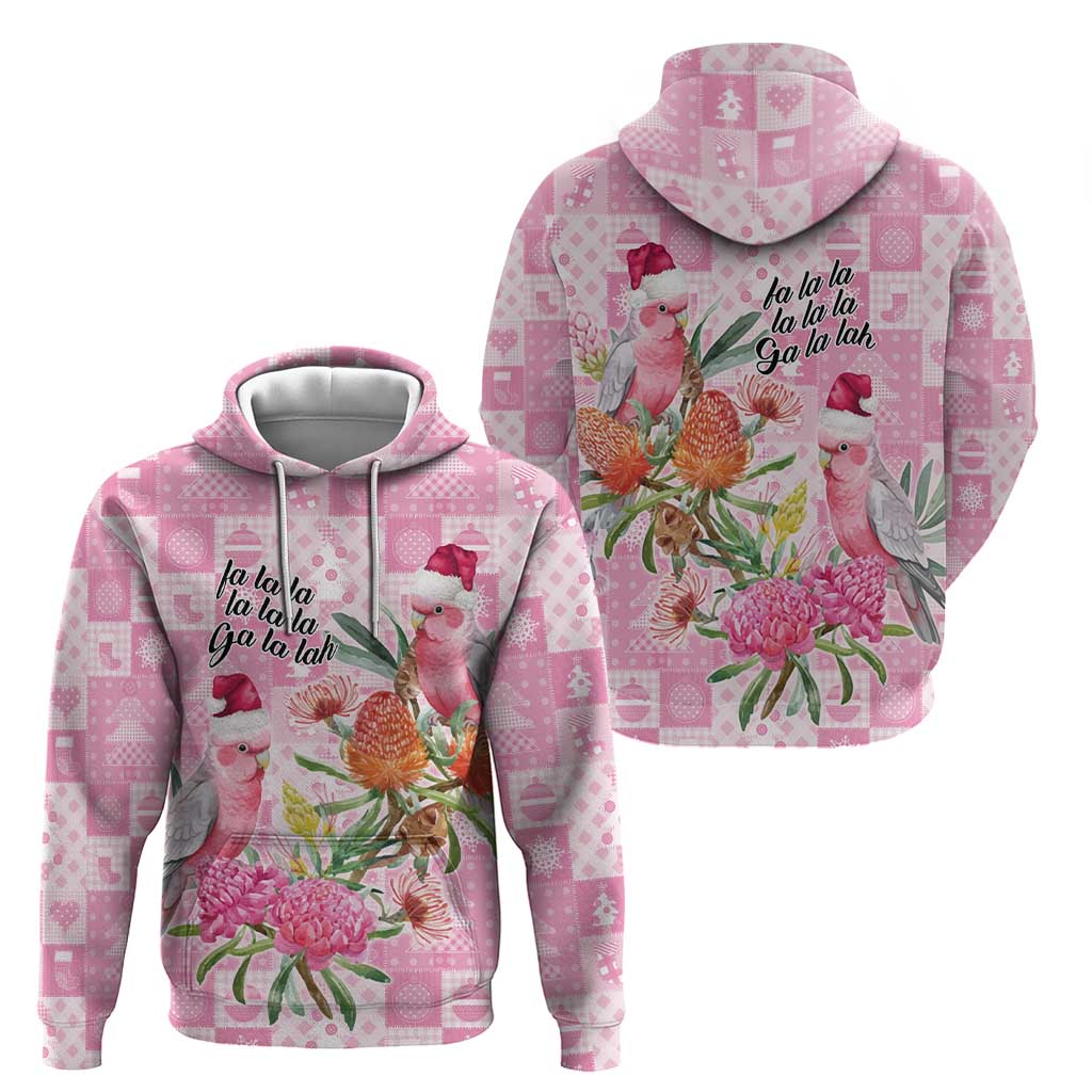 Sweet Pink Cockatoo’s Aussie Santa Hoodie Australia Christmas Vibes - Aussie Hoodie
