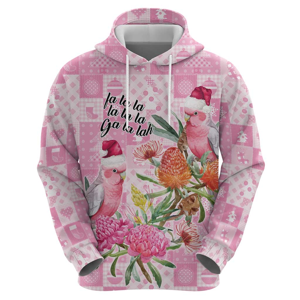 Sweet Pink Cockatoo’s Aussie Santa Hoodie Australia Christmas Vibes - Aussie Hoodie