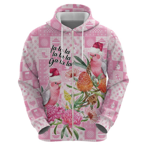 Sweet Pink Cockatoo’s Aussie Santa Hoodie Australia Christmas Vibes - Aussie Hoodie