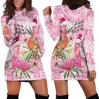 Sweet Pink Cockatoo’s Aussie Santa Hoodie Dress Australia Christmas Vibes - Aussie Hoodie