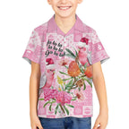 Sweet Pink Cockatoo’s Aussie Santa Kid Hawaiian Shirt Australia Christmas Vibes - Aussie Hoodie