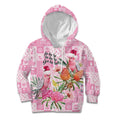 Sweet Pink Cockatoo’s Aussie Santa Kid Hoodie Australia Christmas Vibes - Aussie Hoodie