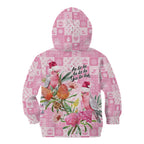 Sweet Pink Cockatoo’s Aussie Santa Kid Hoodie Australia Christmas Vibes - Aussie Hoodie